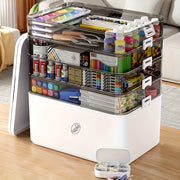 Large Capacity Multi-layer Classification Durable Portable Storage Box, Essential for Home And Travel, Transparent Storage Box - Easy to Clean, Suitable for Pill Box Organization, Office Supplies, Sew