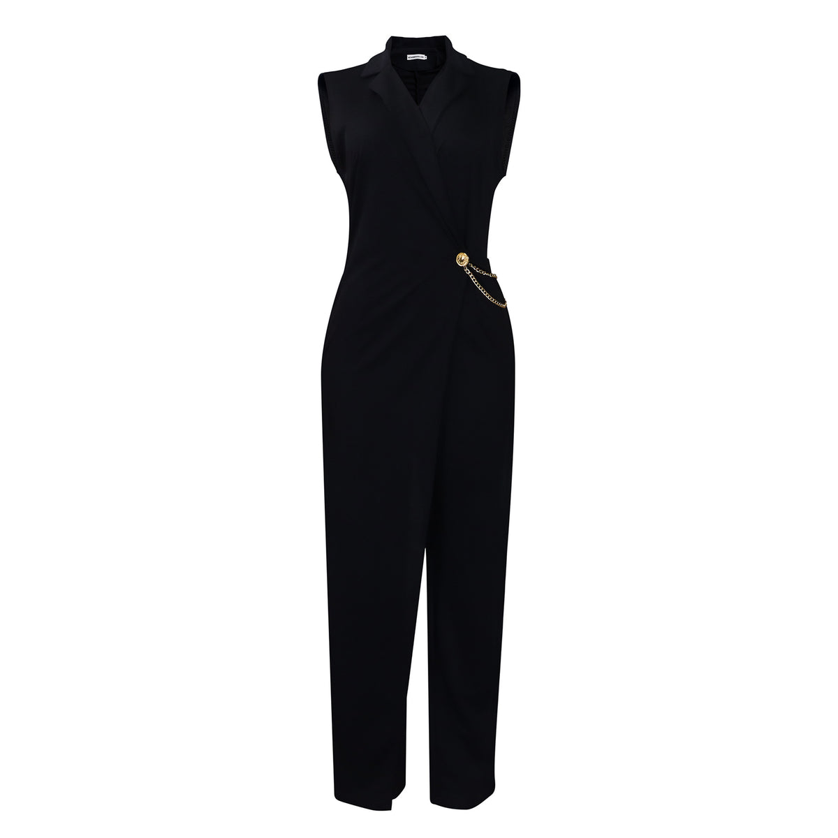 Sleeveless Blazer-collar Jumpsuit Chic And Stylish