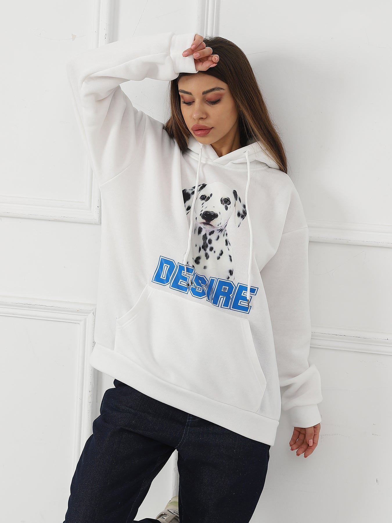 Chic Printed Long Sleeve Casual Sweatshirt for Women