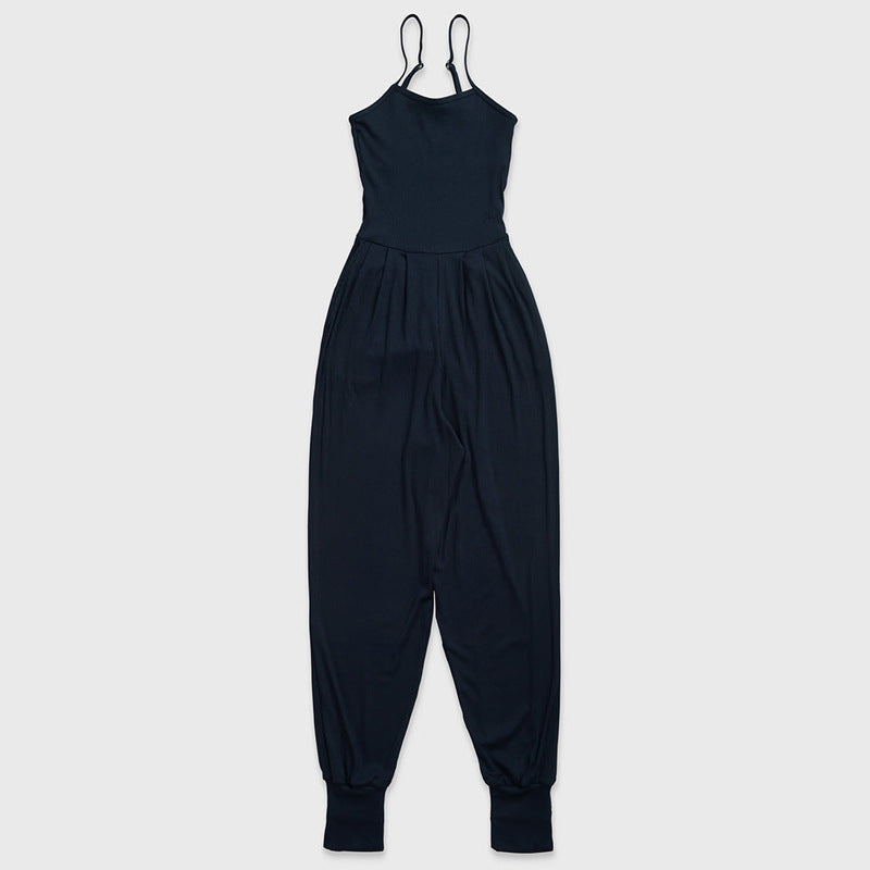 Ribbed Pilates Sling Jumpsuit for Workout & Lounge