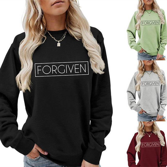 Trendy Loose Long Sleeve Printed Sweatshirt