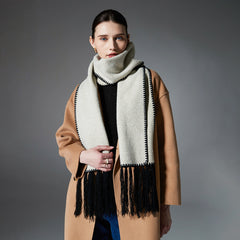Stay Warm in Style with Double-Faced Woolen Scarf