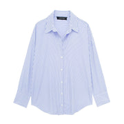 Spring Basic Printed Poplin Shirt Stylish And Versatile