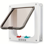 Large Cat Door With 4-way Locking System - Heavy-duty Weatherproof Pet Flap, Secure Locking Mechanism, Easy Installation For Interior/exterior Doors - Ideal For Multi-cat Households & Large Breeds -