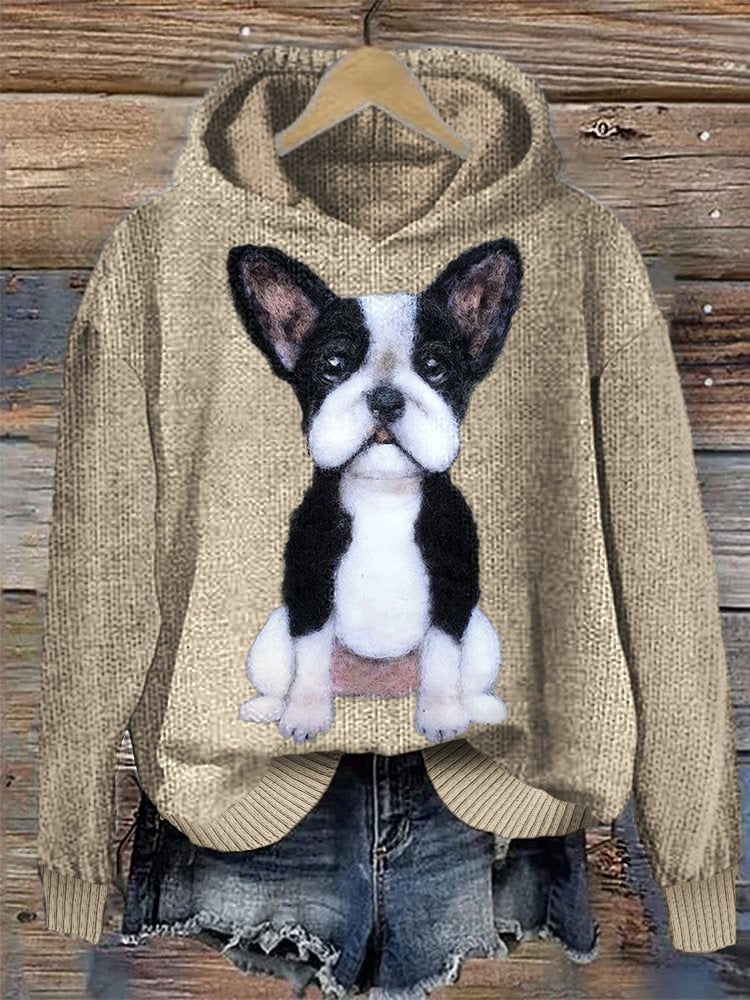 Cozy Animal Print Hooded Sweatshirt for Women