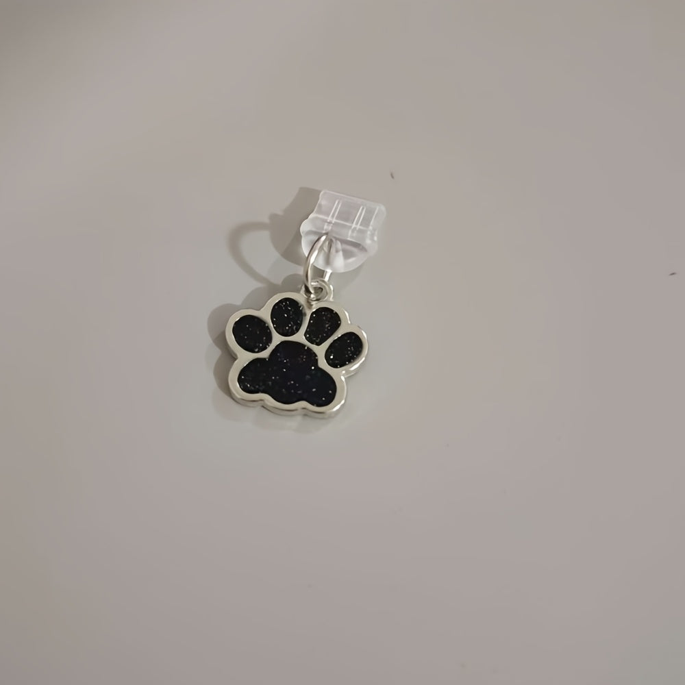 Mini Paw‑Shaped Phone Dust Plug for iPhone and Type‑C Android Ports