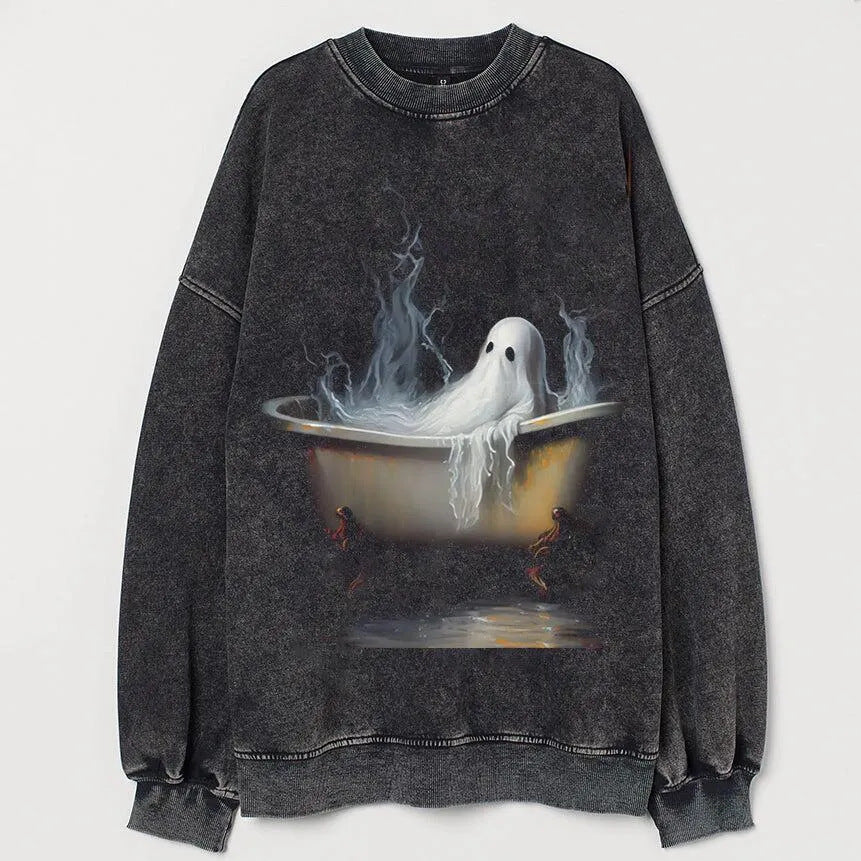 3D Printed Casual Drop-Shoulder Sweatshirt