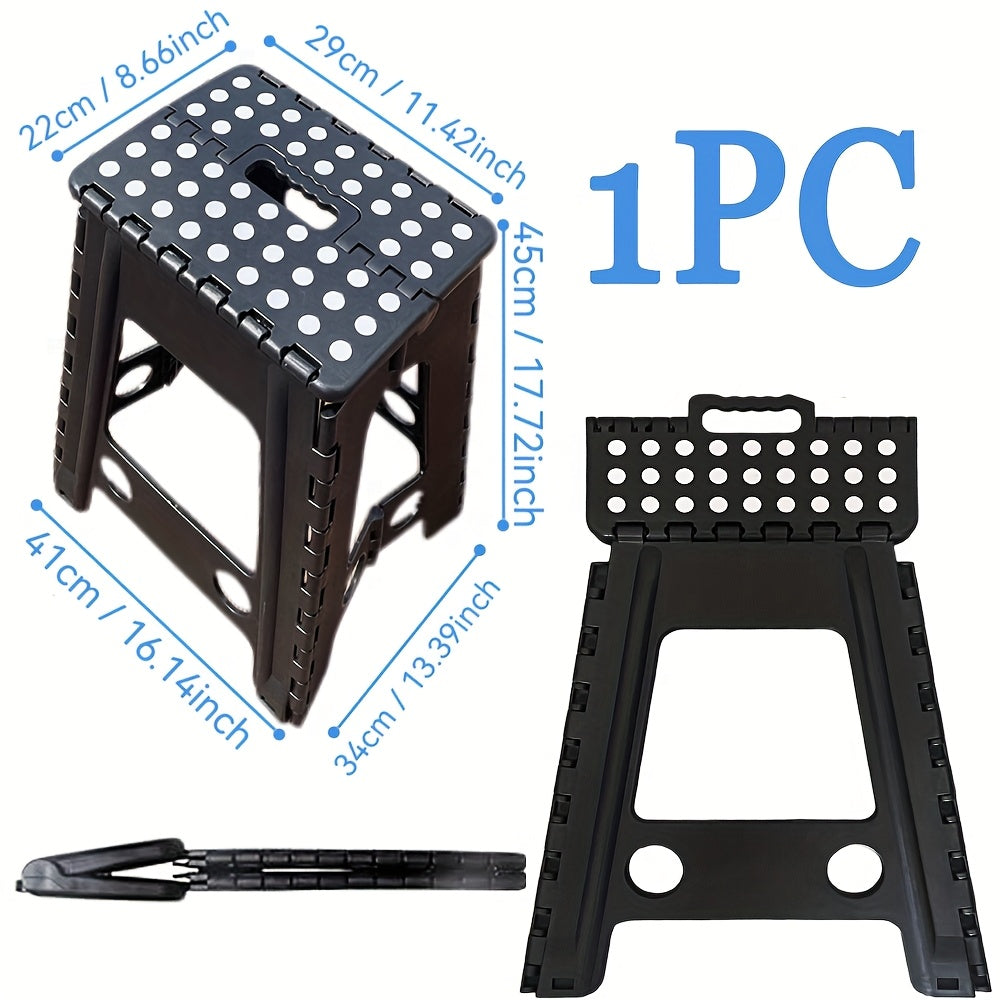 Foldable Ladder Stool with Anti‑Slip Mat – Supports up to 250 lb, Ideal for Kitchen, Bathroom, Bedroom, Camping and Travel