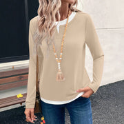 Long-Sleeve Color-Block Top – Casual, Stylish & Comfortable