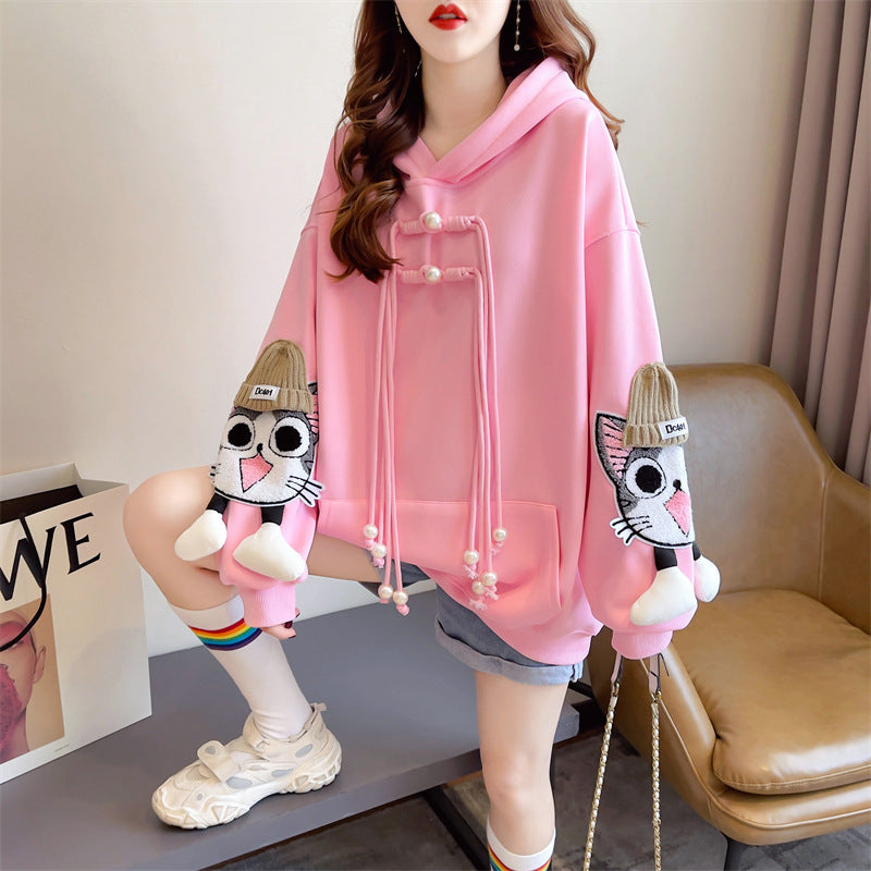 Korean Loose Plus Size Women's Sweatshirt