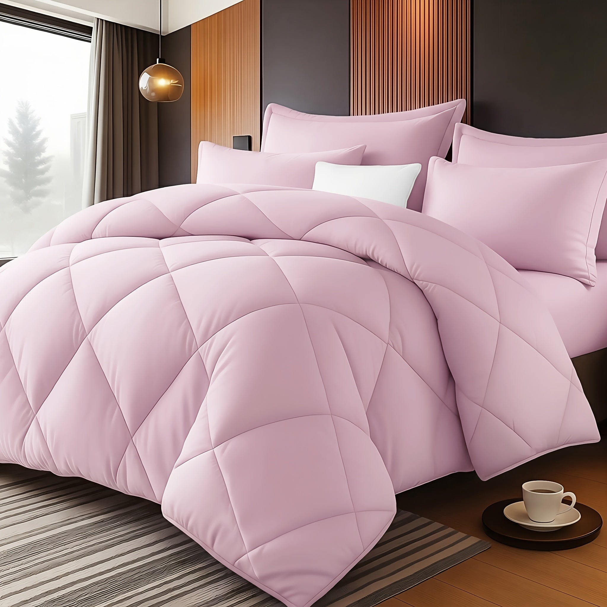2-3 Piece Solid Color Diamond Pattern Bed Sheet Set – Large & Extra-Large, Ultra-fine Fiber, Lightweight Breathable