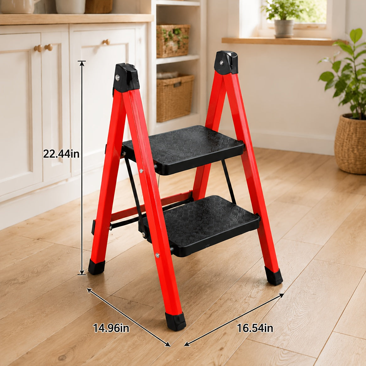 Heavy-Duty 2 to 5-Step Folding Ladder with 500 Lbs Capacity