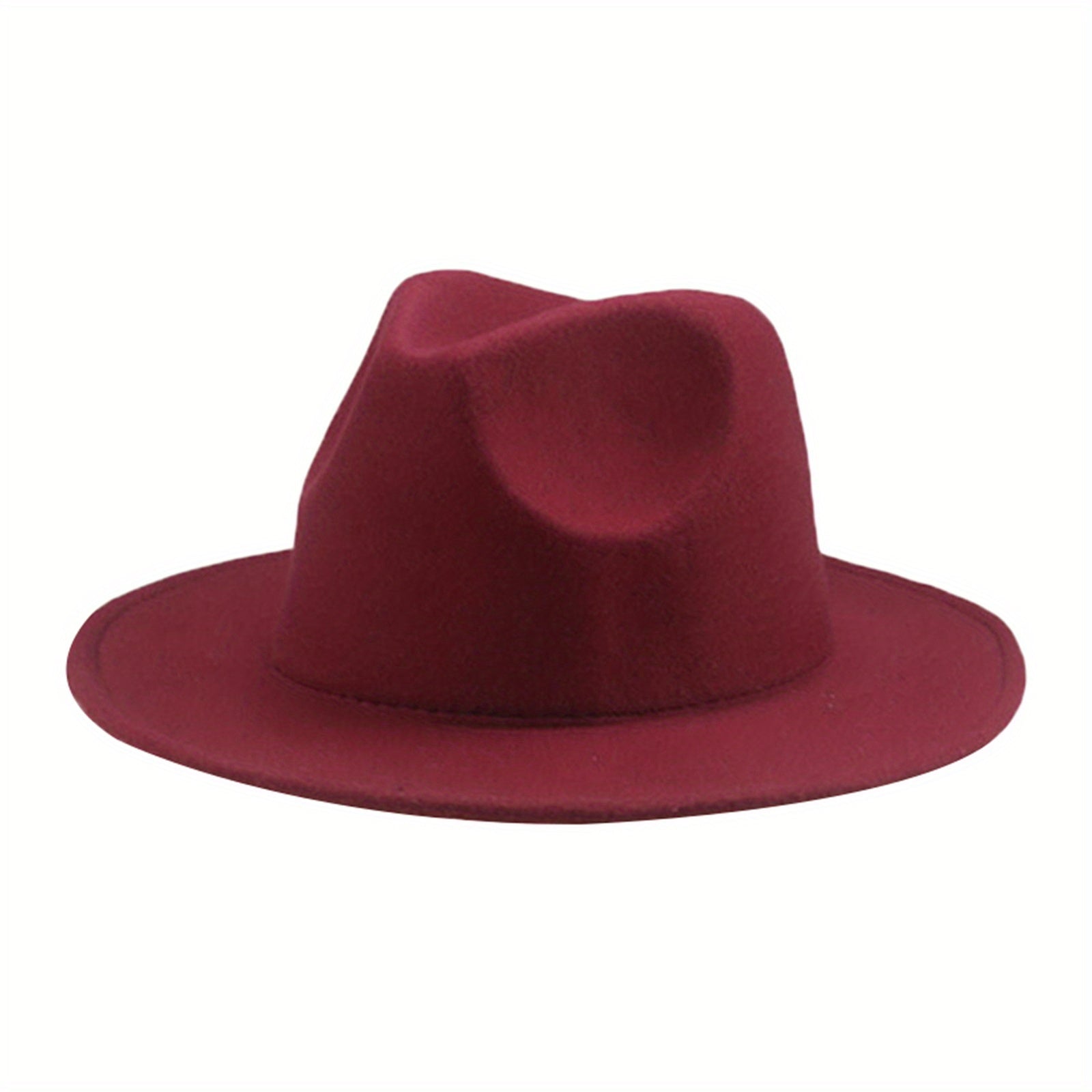 Kid Fedora Hat with Wide Panama‑Style Brim, Solid Color – Lightweight and Hand Washable