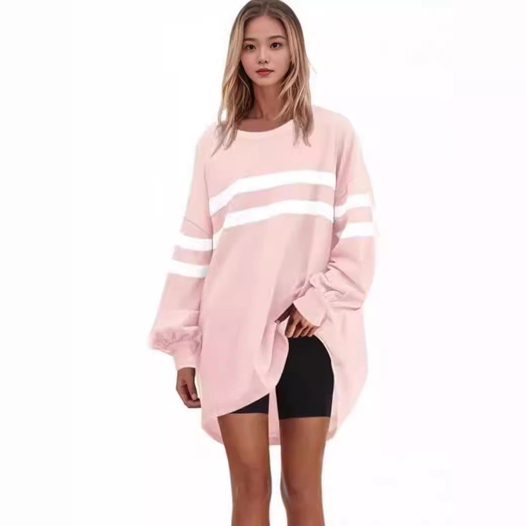 Cozy Round Neck Loose Pullover Sweater for Women