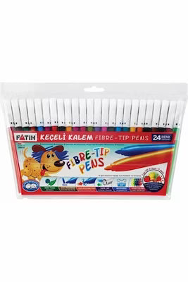 24-Color Felt-Tip Pen Set with Watercolor Effect