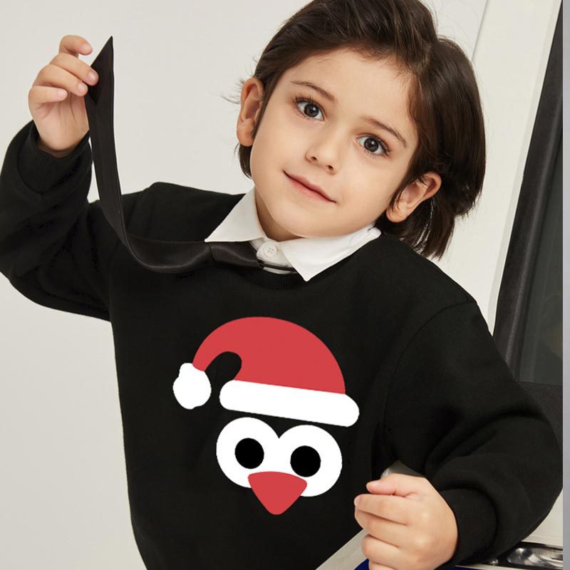 Matching Family Christmas Cartoon Print Hoodies