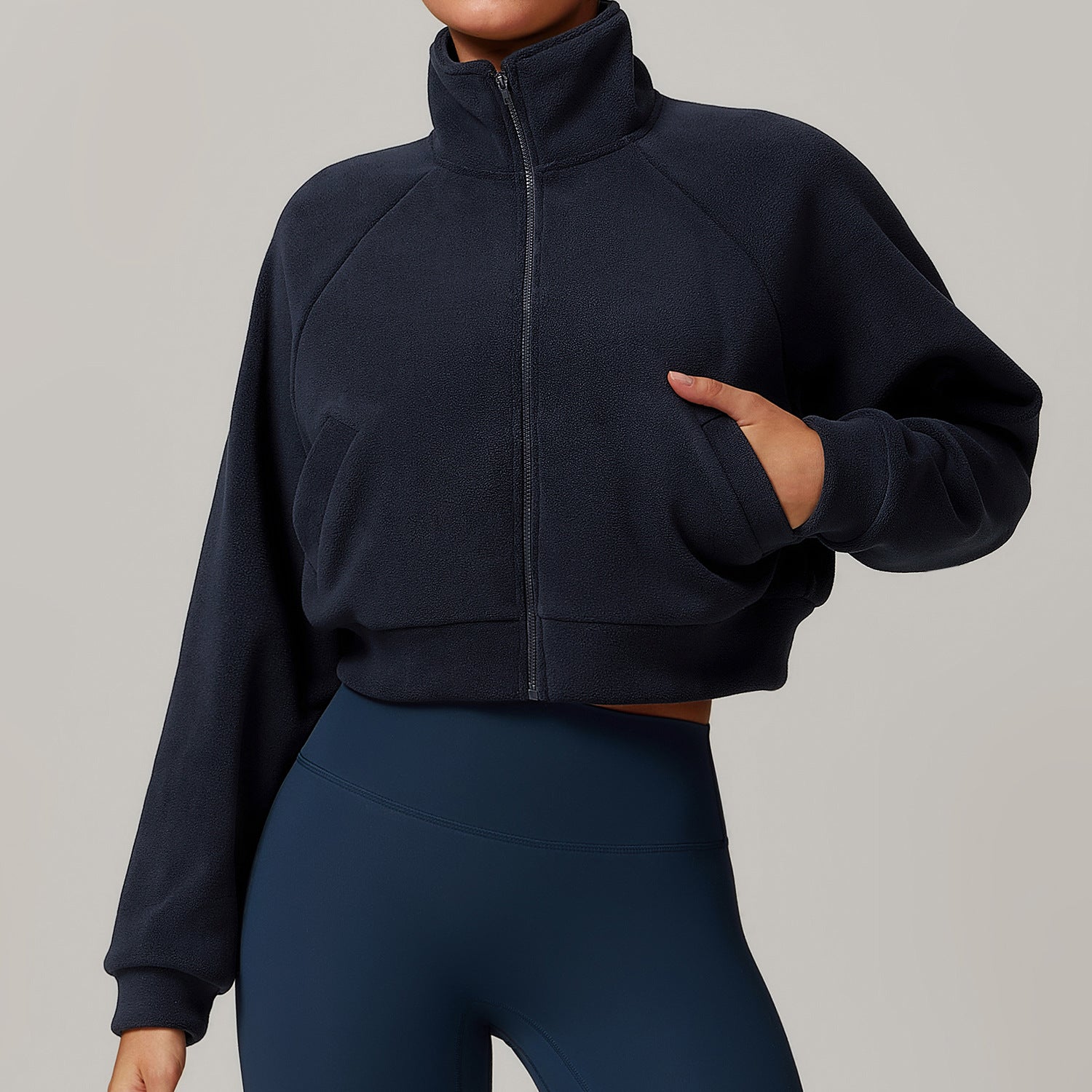 Women's Stand Collar Warm Yoga Jacket