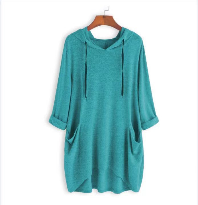 Women's Cozy Cashmere Hooded Pullover T-Shirt