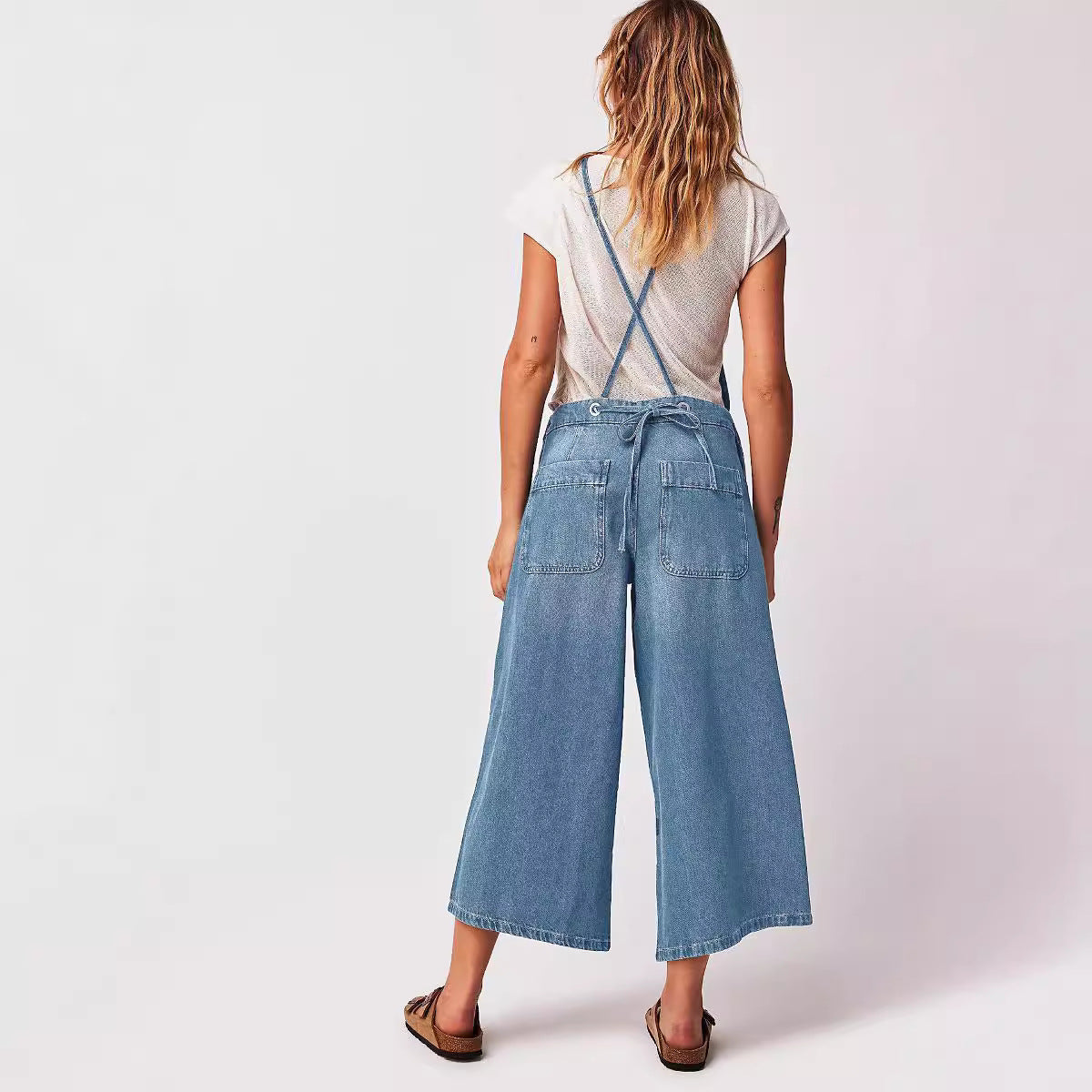 Women's Casual Strappy Denim Jumpsuit & Romper