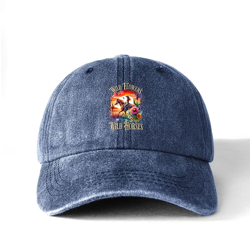 Western Slim Fit Baseball Cap with Sun Protection for Kids