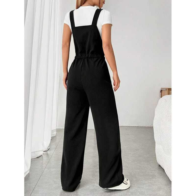 Elegant Black Sleeveless Cropped Jumpsuit for Women