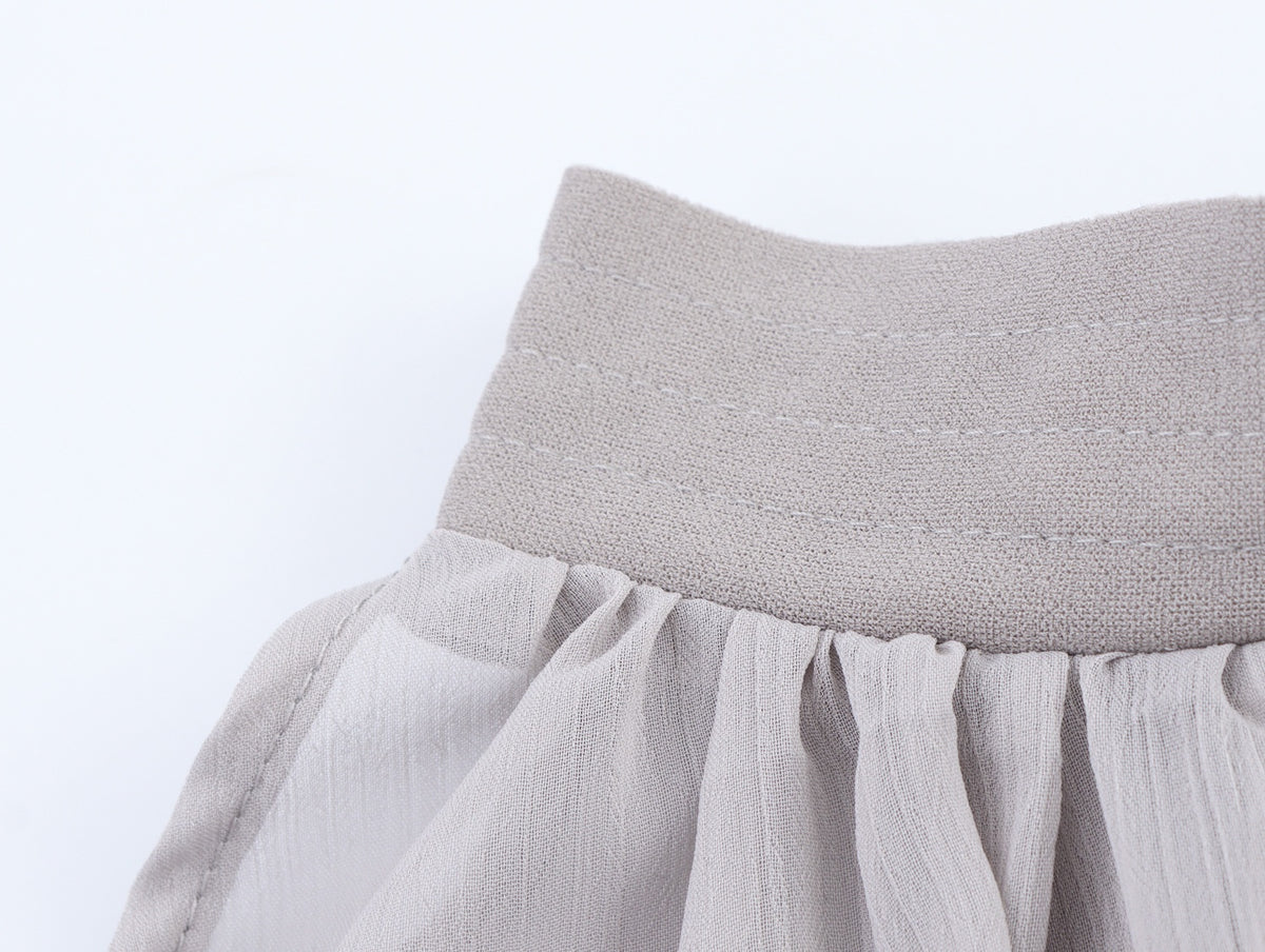 Sweet Bowknot Tulle Pleated Summer Jumpsuit
