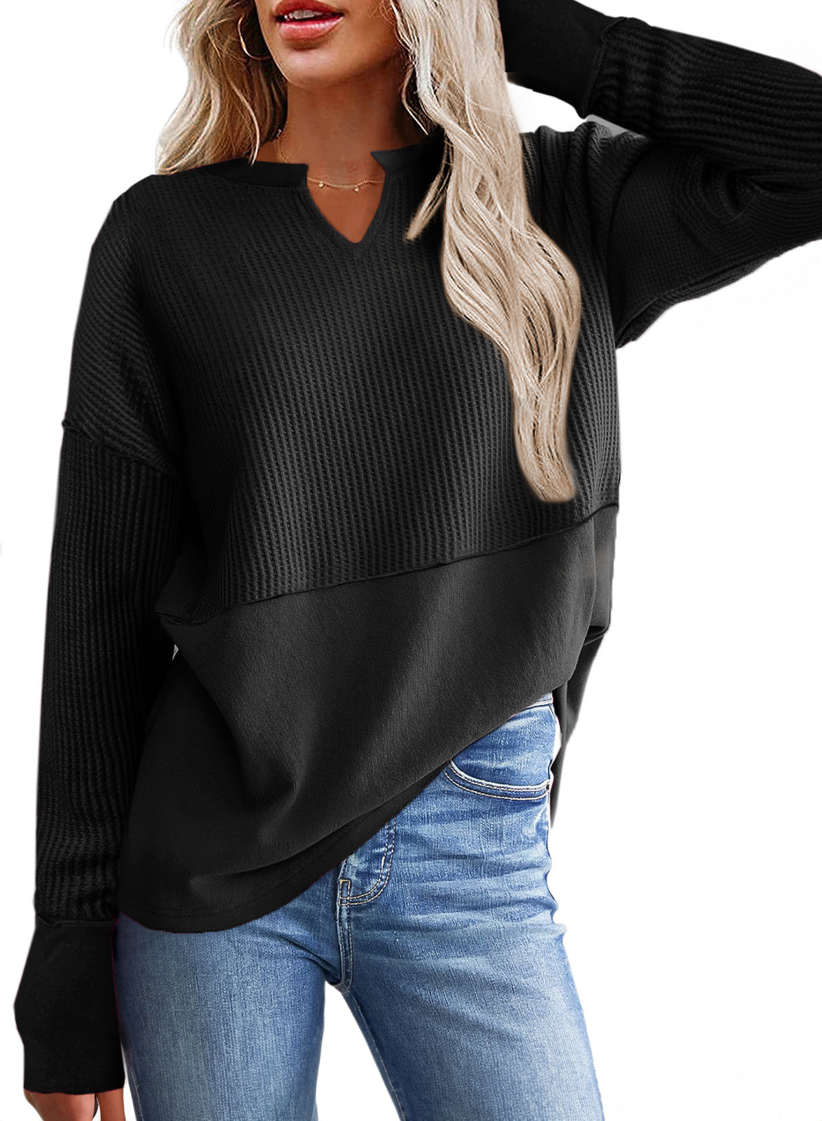 Cozy Solid Color Loose Women's Winter Sweater