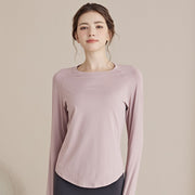 Quick-Dry Loose-Fit Yoga Top for Women – Breathable, Hip-Length