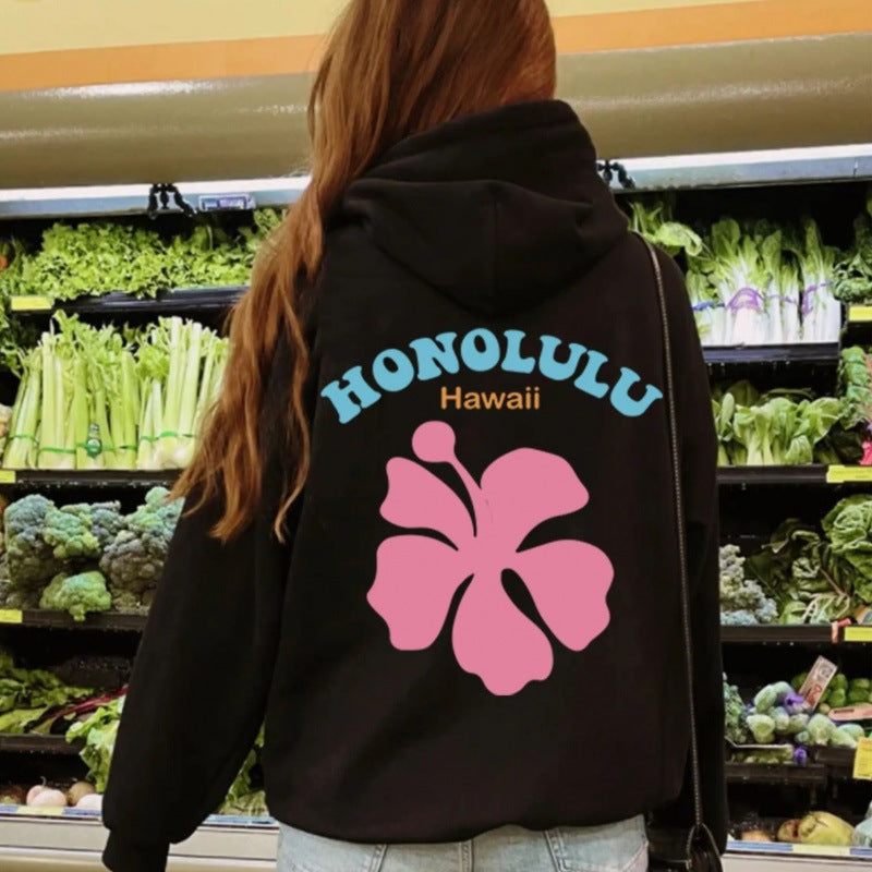 Women's Drop-Shoulder Street Style Hoodie