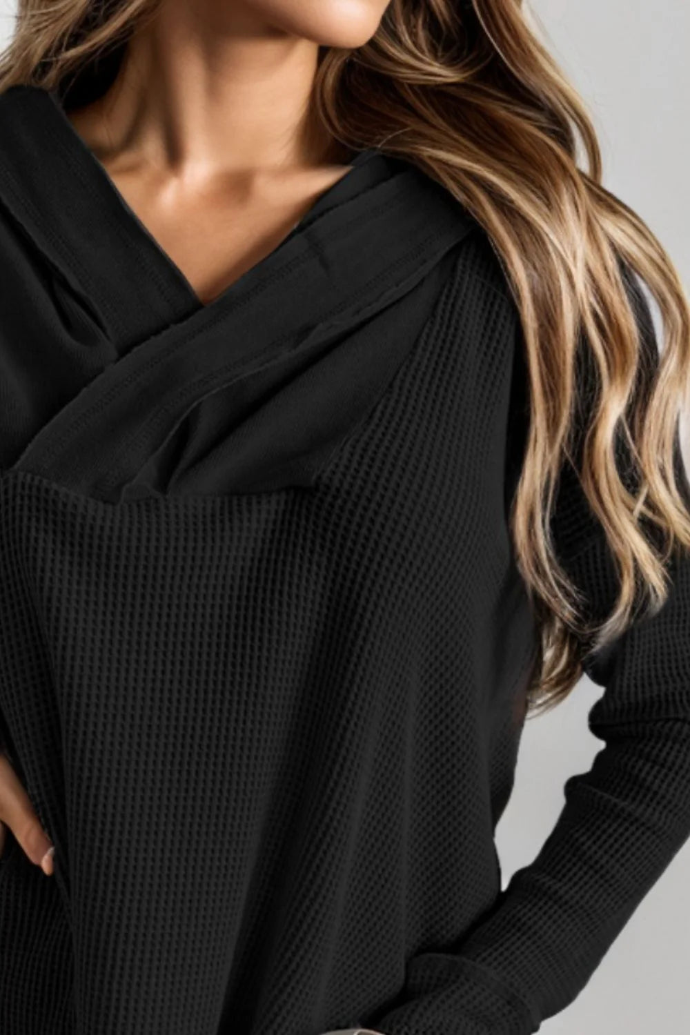 Women's Casual Solid Color Long Sleeve Hooded Pullover Sweater