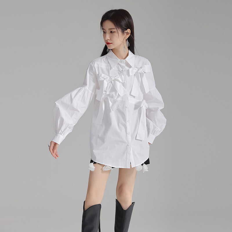 Special-interest Design French Elegant White Shirt