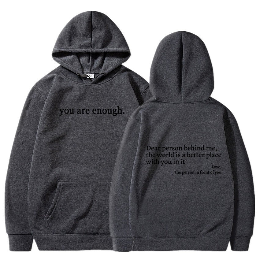 Women's Brushed Letter Hoodie Cozy Fleece Pullover