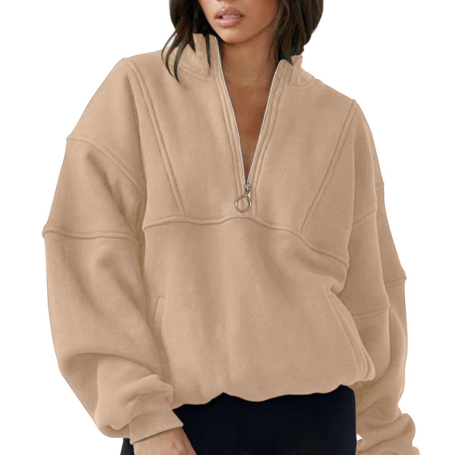 Autumn And Winter New Half-zip Sports Sweater Female