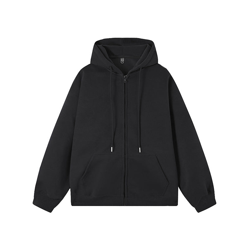 Casual Unisex Cotton Cardigan Pocket Hoodie Outerwear