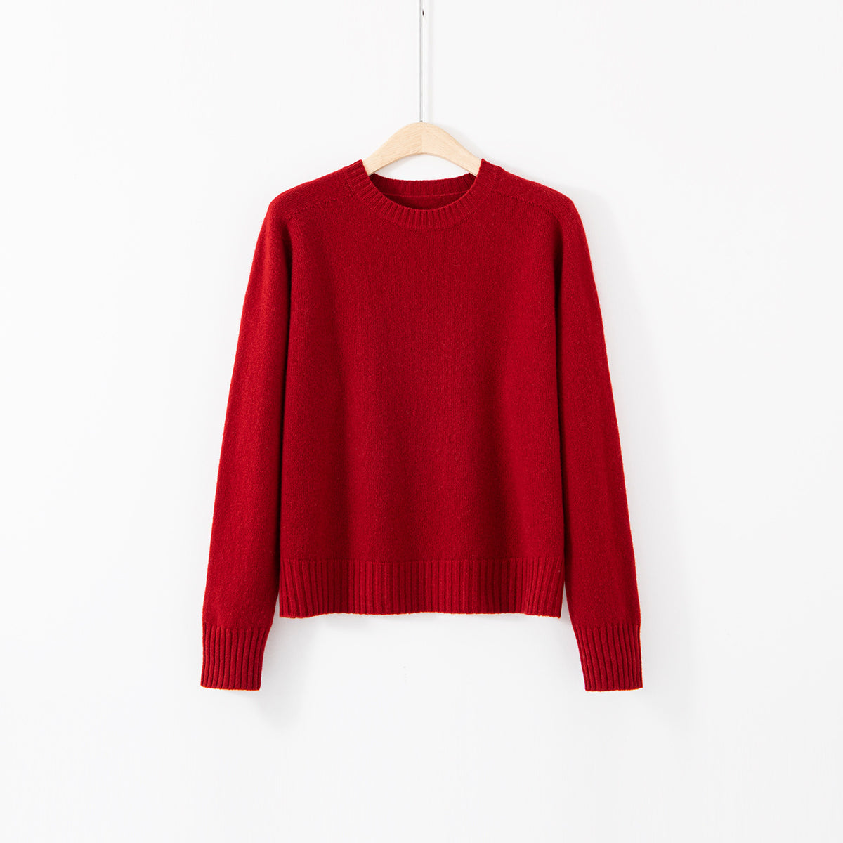 Crew-neck Long-sleeve Top Relaxed-fit Base Layer Effortless Laid-back Style