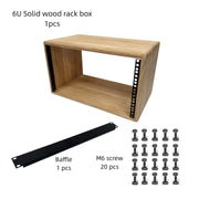 19‑Inch Solid Wood Rack Case – 6U Height, 11.8 Inches Depth, Suitable for Amplifiers, Receivers and Sequencers