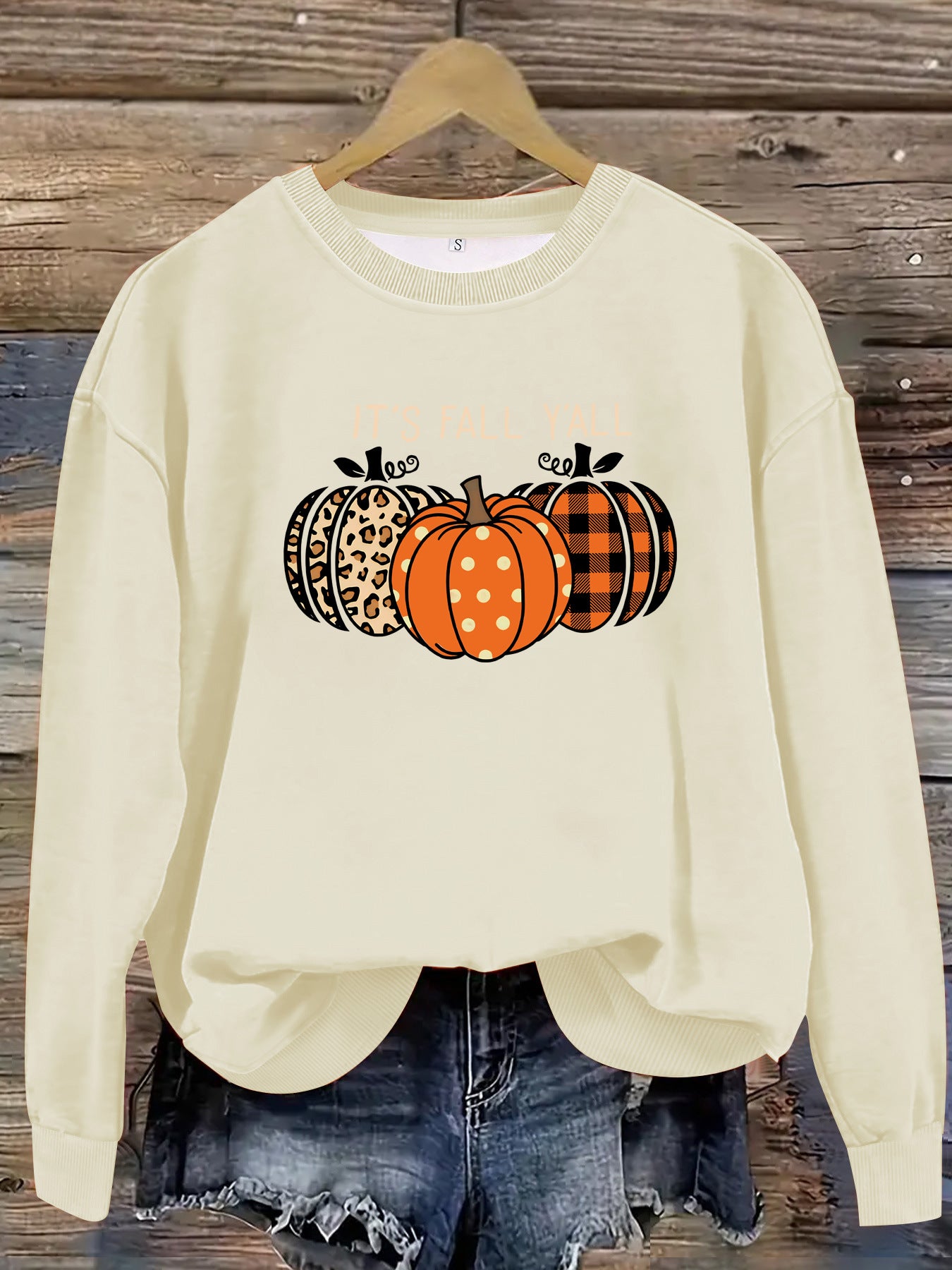 Cozy Halloween Pumpkin Pullover Sweatshirt