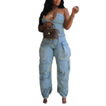 Women's Utility Workwear Pocket Jumpsuit