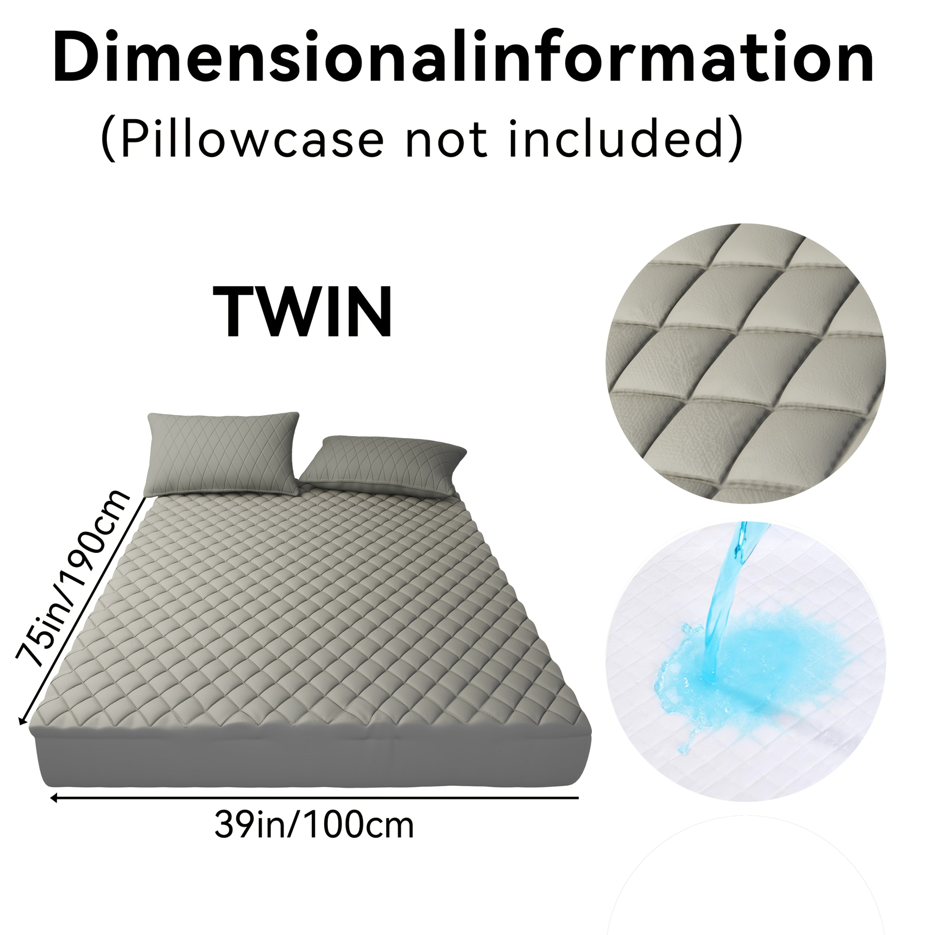1pc Cooling Waterproof Mattress Protector with 9-15\" Deep Pocket