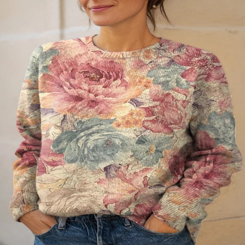 New 3d Digital Printed Pattern Sweater