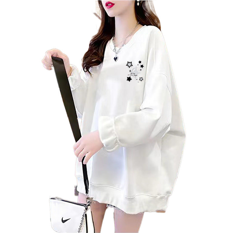 Cozy Fleece-Lined Round Neck Loose Winter Sweater
