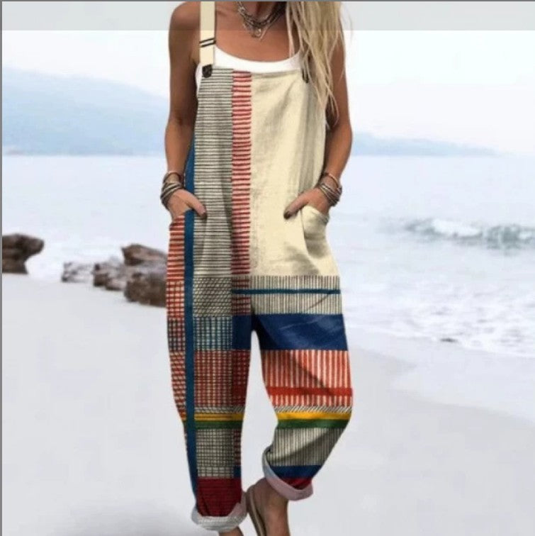 Women's Casual Jumpsuit With Digital 3D Print