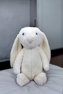 50cm plush rabbit toy in ecru for kids and nursery decor