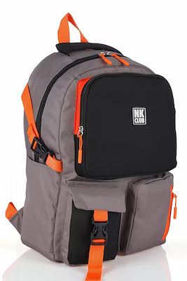 Black primary school backpack with multi compartments and laptop sleeve