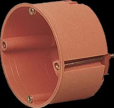 Hollow wall junction box with pre-assembled screws