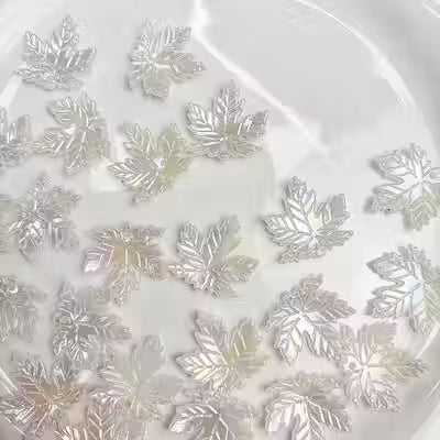 Iridescent Leaf Charms