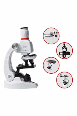 Mobile Compatible Microscope Set with 3‑Stage Magnification and LED Lighting