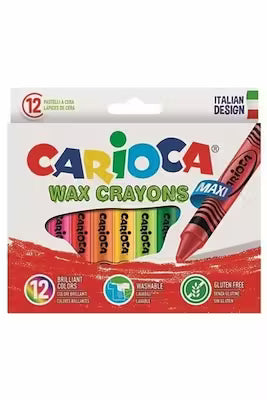 Washable jumbo crayons, 12 vibrant colors, suitable for all ages