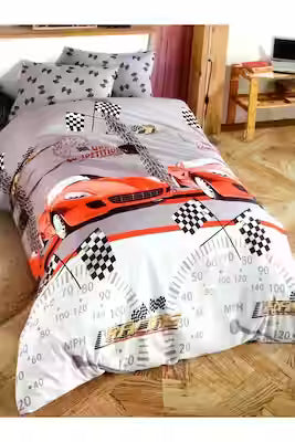 Gray Kids Single Bedding Set – Comforter and Pillowcase