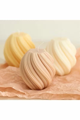 Silicone knitting candle mold set